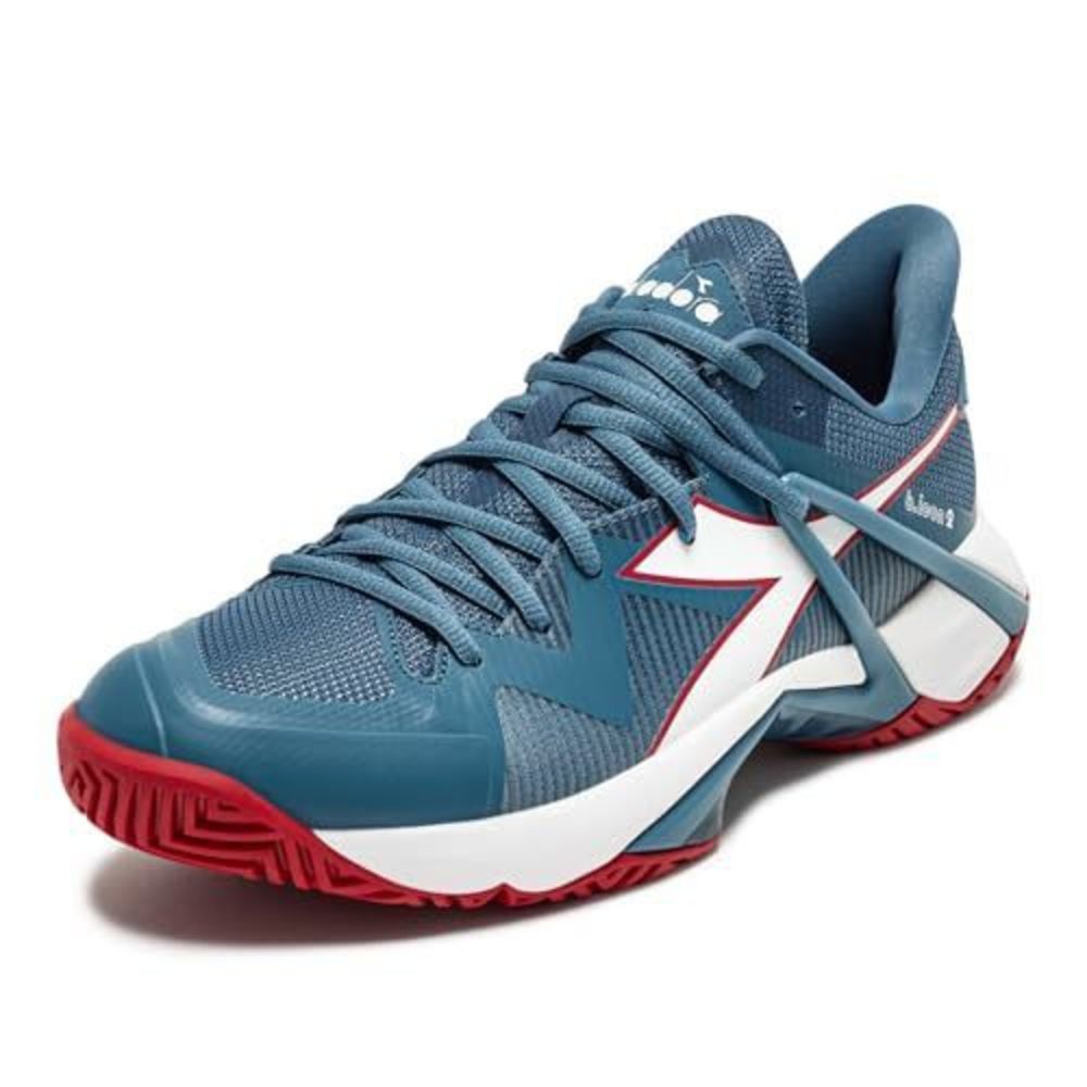 Diadora Men's Blue and Red Athletic Shoes NWT